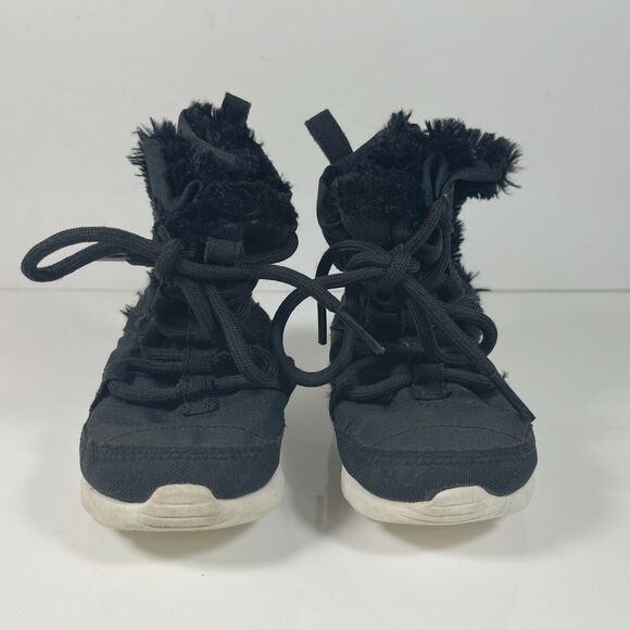 Nike Winter Sneakers Size 6C Toddler Black High Top Faux Fur Hook and Loopโ - Picture 2 of 12